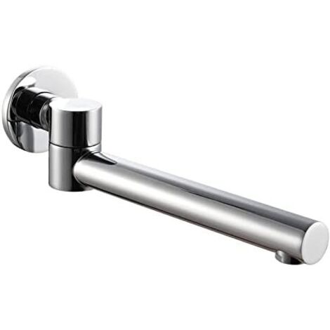 An der Wand montierter Badewannenauslauf, Messing Badezimmer Badewanne Dusche Mischbatterie Wasserauslauf Badewanne Waschbecken Auslauf 180° Schwenkbar Chrom (1/5)