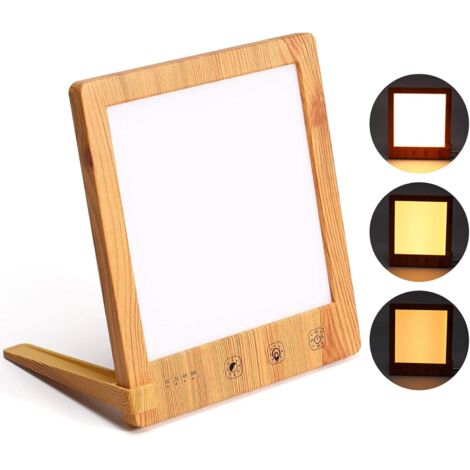 Tageslichtlampe 10000 Lux, LED Lampe Einstellbaren Farben Helligkeiten,Timer-Einstellungen Memoryfunktion Touch-Steuerung Simulation von Tageslicht Sonnenlampe [Energieklasse G]