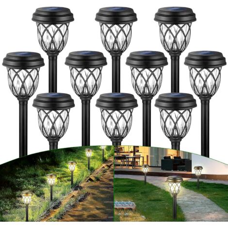 10er-Pack Solarleuchten Außen für den Garten, wasserdichte Solarleuchten Außen, LED-Solarleuchten Dekoration für Gärten, Wege, Rasen, Urlaubsgeschenk für Freunde (Warmweiß) (1/5)