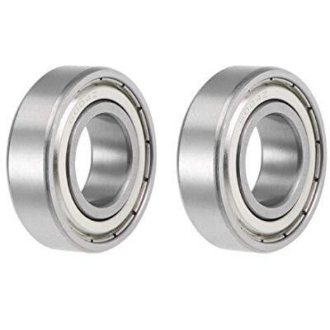 6004ZZ Rillenkugellager Z2 20 mm x 42 mm x 12 mm, doppelt geschirmt, Kohlenstoffstahl, 2 Stück (1/5)