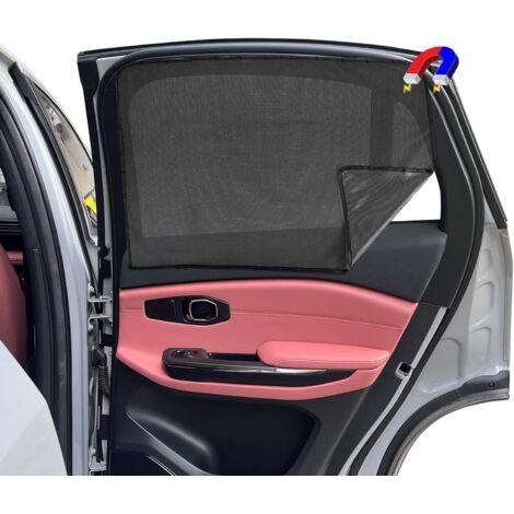 Magnetischer Sonnenschutz fürs Auto, für die Rückseite des Babys, 2er-Pack Fensterabdeckungen, Auto-Sonnensocken, Blockieren von UV-Strahlen, Anti-Moskitonetz, Universalgröße für die meisten Autos
