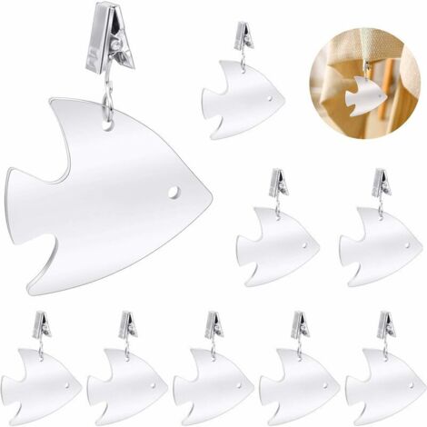 10 Stück robuste Tischdeckengewichte aus Stahl, Tischdeckengewichte, Tischdeckenklammer, Tischdeckenclip, Tischdeckenanhänger für den Außenbereich, Fisch, für Garten, Picknick, Hochzeit, Party (1/5)