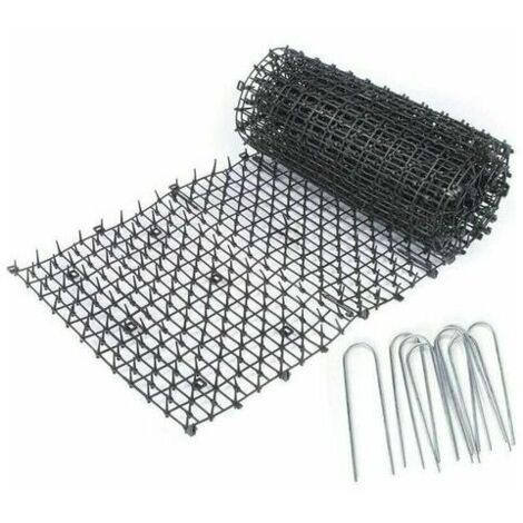 Katzenkotmatte, Sofamöbel, Anti-Katzen-Schutz mit Spikes, Hunde- und Katzenkot-Spike-Matte, Abwehr-Katzenmatte, Teppich, 4 m, Schwarz