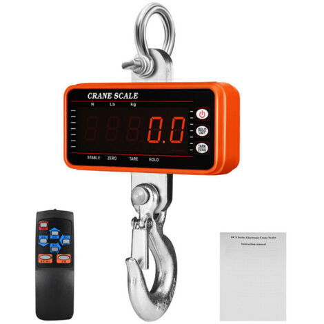 Robuste elektronische Gepäckwaage, multifunktionale Digitalwaage, LCD-Display, hochpräzises Wiegewerkzeug für unterwegs, Hakenwaage zum Aufhängen, 1000 kg, 1 Tonne Kranwaage (mehrfarbig) (1/5)