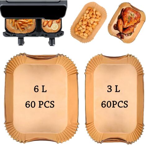 Backmatte für die Heißluftfritteuse für Philips Airfryer 3000-Serie, Backpapier für Philips Dual Basket Airfryer 9 Liter NA350/00, Heißluftfritteusen-Zubehör, Heißluftfritteusen-Form, Heißluftfritteus (1/5)