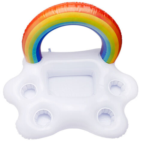 Aufblasbare Wolke in Regenbogenfarben, Eiscremeschale, gefrorener Salatteller, Getränke-Schwimmbett, aufblasbarer Wasserbecher, Tokola-Bierturm, 61 x 40 x 41 cm (1/5)