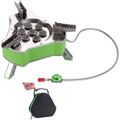 Tragbarer Outdoor-Camping-Gaskocher mit piezoelektrischer Stativhalterungszündung, geeignet zum Wandern und Picknick-Überleben (1/5)