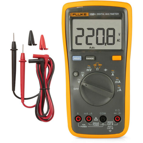 Digitalmultimeter + kann AC/DC-Spannung, Strom, Widerstand, Kapazität messen + Durchgangsprüfung ohne Batteriestrom (1/5)