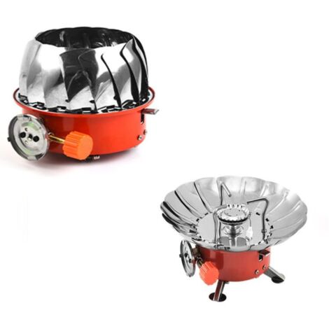 Tragbarer Camping-Gaskocher, Darryy Faltbarer Campingkocher, Tragbarer Camping-Gaskocher, Mini-Gaskocher, 2800 W, 468 G, Winddicht, Outdoor, Einfach zu handhaben, Grillen (1/5)