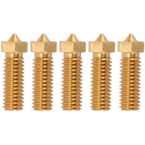 5 Stück CHT V6 3D-Druckerdüse, 3 Löcher, hoher Durchfluss, 30 Mohs Härte, hoher Durchfluss, Druckkopf für Ender 3, 1,75 mm, PLA, ABS, 0,8 mm (1/5)
