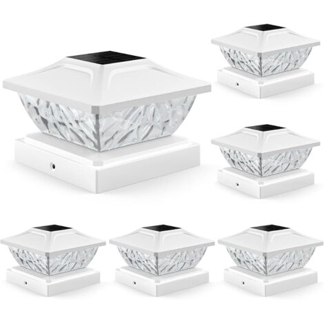 Solar-Pfostenkappen-Lichter, 2 Modi, helle Solar-Pfostenlichter, für den Außenbereich, wasserdicht, Zaunpfostenkappen-Lichter, solarbetriebene Deckleuchten für 4 x 4, 4,5 x 4,5, 5 x 5 Pfosten in