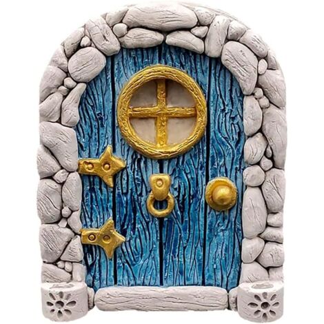 Miniatur-Feentür für Märchen-Haustüren, Feentür für Bäume, Miniatur-Feentür, Feengarten-Dekoration, Skulptur-Dekoration-4Stk (1/5)