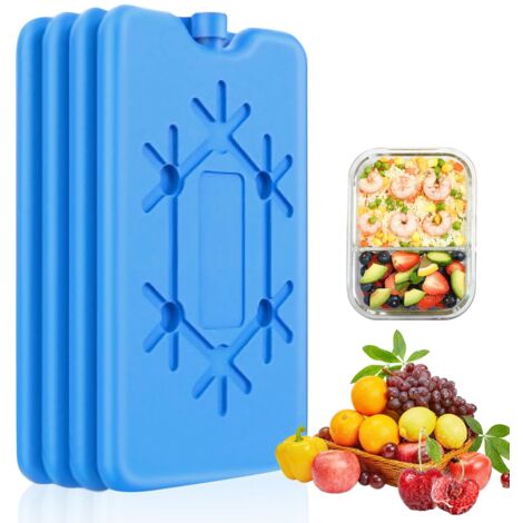 4er-Pack Kühlakkus für Kühltaschen, je 200 ml, Kühlakkus für das Mittagessen, Kühlakku für Kühltaschen, wiederverwendbare Gefrierbeutel für Kühltaschen (1/5)