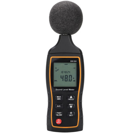 Digitaler Schallpegelmesser, Geräuscherkennungstester, Datenlogger, Dezibelmessung 30-130 dB, kein Speicher (1/5)