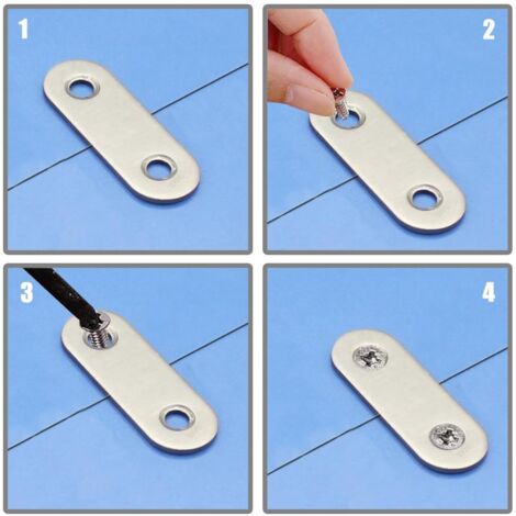 Fafeicy 10 Stück Aluminium Flachverbindungsplatten – Gerade Reparaturplatten, 3030-3 Loch, Für Zaun, Holz & Verstärkungen