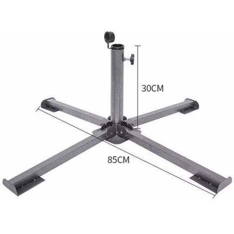 Sonnenschirmständer - Tragbarer, verstellbarer, zusammenklappbarer Sonnenschirmständer aus Eisen mit vier Beinen - Schirmhalter für Garten, Camping - 85 x 85 x 30 cm