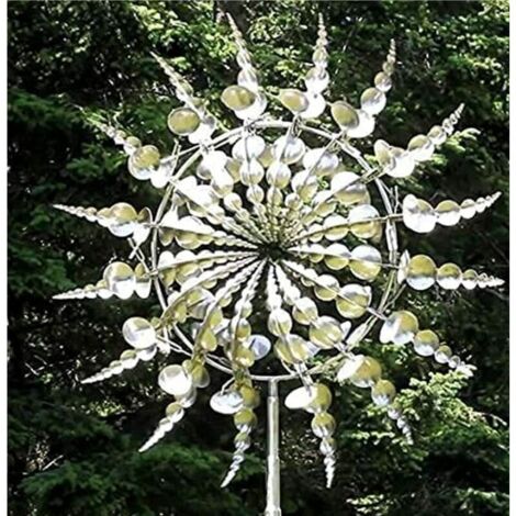 Kinetische einzigartige Metall-Windmühlen-Skulptur, magische Garten-Windmühle mit Edelstahl-Garten-Spinnern für die Terrassendekoration
