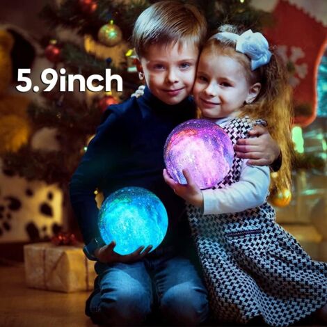 UVEHAS Schwebende Mondlampe – Magnetisch Schwebend & Drehend, 16 Farben, LED | Mit Fernbedienung & Berührungssensor