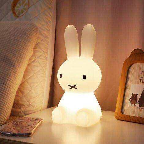 lyshtar，LED-Nachtlicht Kinderbeleuchtung Spielzeug Kaninchen Raumdekoration Buntes Nachtlicht Geeignet für Kindergeschenke Heimdekoration Nachttischlampe Kaninchenförmiges Nachtlicht 28cm