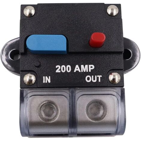 Stück selbstwiederherstellender Auto-Leistungsschalter, 1 Stück Audio-Batterieanschluss-Leistungsschalter-Sicherungshalter, Auto-Schaltersockel (Farbe: 80 A, 1 Stück) (1/5)