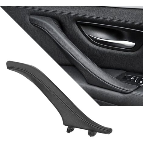 Seitentürgriff aus Leder für 5er-Serie, rechter Seiteninnengriff, Ersatz für F10 F11 F18 520 523 525 528 530 535 2010–2017 (rechts, schwarz)