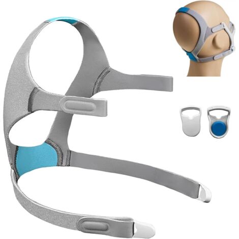 rsatz Kopfbedeckung Gurt für N20 Nasenkissen CPAP Maske, CPAP Kopfbedeckung Kompatibel mit N20, verstellbares Kopfband mit zwei Clips, mittlere Größe