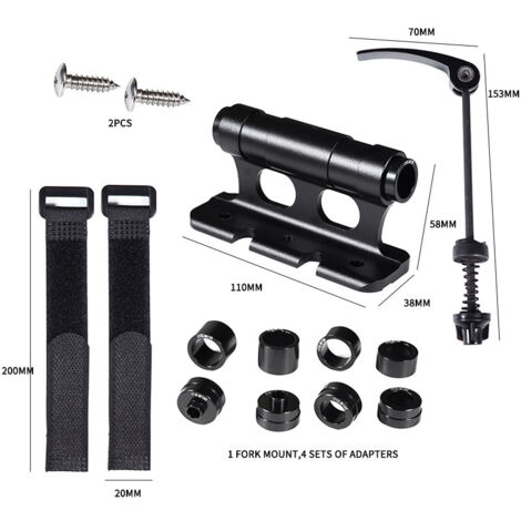 Fahrradgabelhalterung: Vielseitiger Fahrradblock mit Schnellspanner, Fahrradgabel aus Aluminiumlegierung, Fahrradgabelhalterung mit Schnellspanner, Gabel mit Schnellspanner für (1/5)