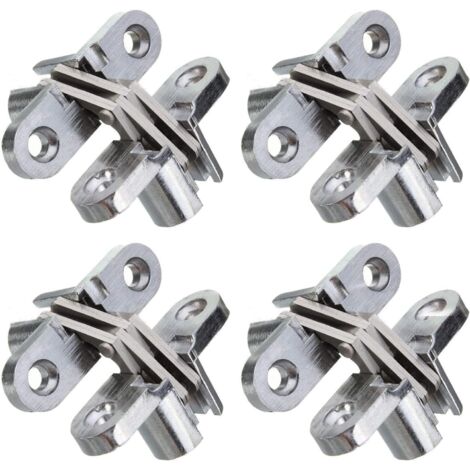2 Paar 45 mm verdeckte Scharniere aus Edelstahl, unsichtbare Scharniere, unsichtbare Blatthöhe 1-3/4 Zoll (1/5)