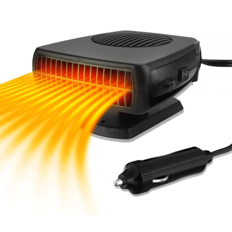 12V Autoheizung: Tragbarer Auto-Heizlüfter 12 Volt Auto-Heizlüfter mit Zigarettenanzünder, Scheibenheizung für Auto, Wohnwagen, LKW, Boot