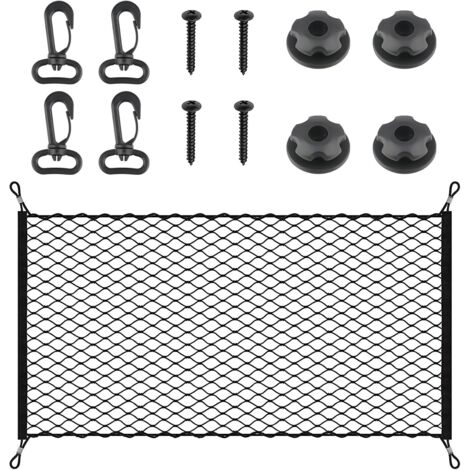 Gepäcknetz Auto Graplan Kofferraumnetz Gepäcknetz Elastisch Sich auf 140x100cm Kofferraum Netz Gepäcknetz Wohnmobil Kofferraum Organizer für Meisten Fahrzeugtypen