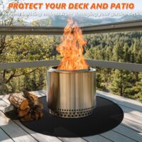 Feuerfeste Schutzmatte Für Feuerschale & Grill | 91,4 Cm Rund, Doppelseitig | Hitzebeständig Bis 1.800°C