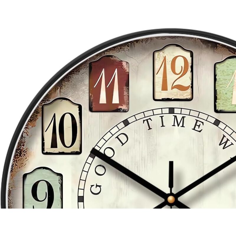 Orologio Da Parete Vintage 30 Cm - Stile Francese Con Pavone - Design In Legno Silenzioso Per Casa