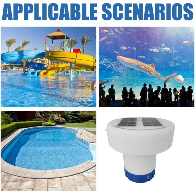 Dispenser Di Cloro Galleggiante Per Piscina - Distributore A Rilascio Regolabile, Capacità 5-7 Pastiglie, Plastica ABS