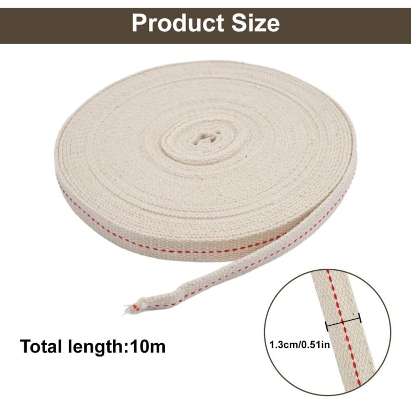NKlaus 5 Stoppini Per Lampada In Cotone 100% – 12 Cm X 10 Mm – Compatibili Feuerhand E Kosmos