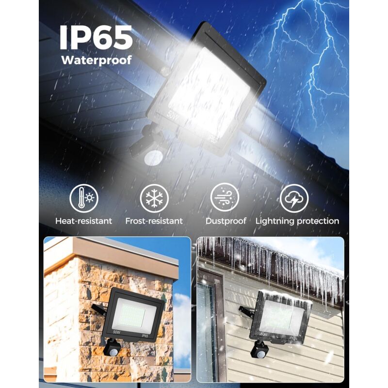 Luci di inondazione per Esterni, LED 5700K 80LM/W, Lampada di Sicurezza Angolo del Fascio Esterno 120° per Cortile del corridoio, Luce da Lavoro (Dimensioni: 100W 400LED, Colore: 5700K, Luce