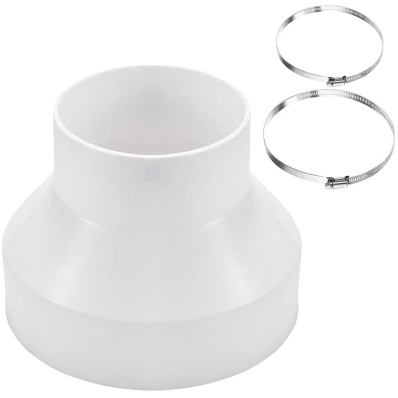 Riduttore Per Tubo Da 150 A 100 Mm – Adattatore Rotondo Per Ventilazione Con 2 Fascette In Acciaio