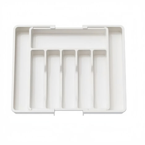 Porta Posate Da Cucina Con Coperchio – Organizer 5 Scomparti In Bambù E Plastica, Antipolvere E Portatile Per Piano Lavoro O Cassetto