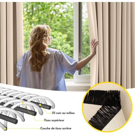 Tende Oscuranti Adesive Non Forate, 2 Pezzi 150x60 Cm, In Tessuto Non Tessuto, Termoisolanti, Regolabili, Per Privacy In Camera, Cucina, Bagno - 6