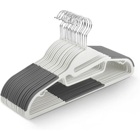 Set di grucce antiscivolo - Design sottile e salvaspazio resistente con rotazione a 360°, organizer per cravatte, ganci per cinghie e apertura a forma di S