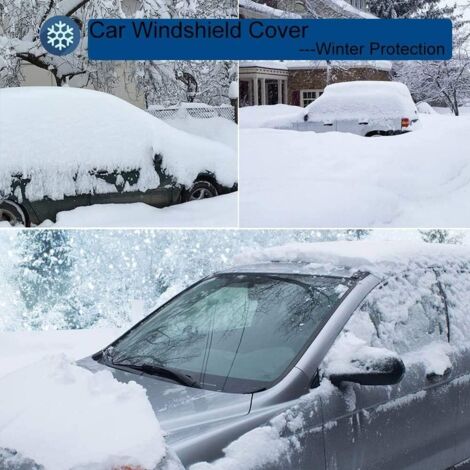 Copriauto Mezza Copertura Per Parabrezza - Antigelo E Neve, Impermeabile, Argento, Per SUV/MPV (Lunghezza 4,7-4,95 M)