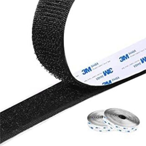 Nastro adesivo da 5 metri, velcro autoadesivo, velcro, nastro antiscivolo, nastro adesivo antigraffio (5 m x 20 mm) (1/5)