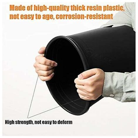 15 Sottovasi In Plastica Nera PINGEUI – Ø 25 Cm – Vassoi Per Piante Da Interno/Esterno – Robusti E Riutilizzabili - 4