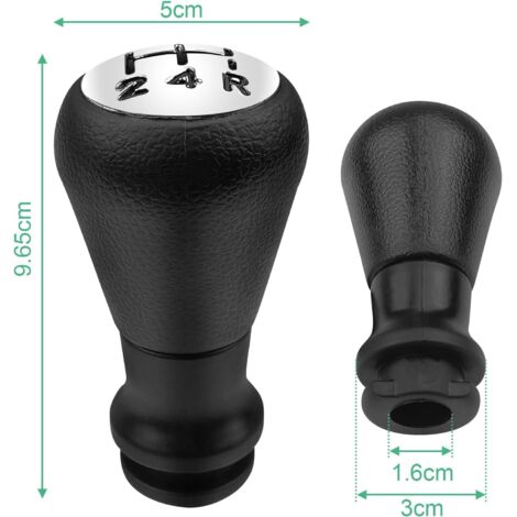 Pomello del cambio a 5 velocità, pomello del cambio manuale compatibile con Peugeot 106 107 207 301 307 308 407 408 508 3008 5008 Citroen C2 C3 C4 C5 Xsara Picasso Saxo Elysee (1/4)