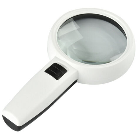 Lente d'ingrandimento con luce, grande lente d'ingrandimento portatile con 3 luci LED per degenerazione maculare, lettura per anziani, saldatura, ispezione, monete e gioielli
