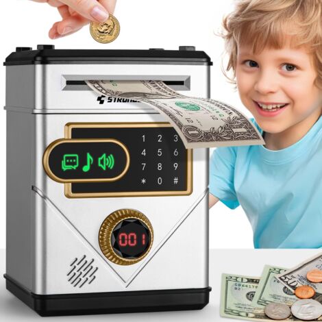Salvadanaio elettronico per bambini dai 3 ai 12 anni, salvadanaio touch screen, regalo per bambini