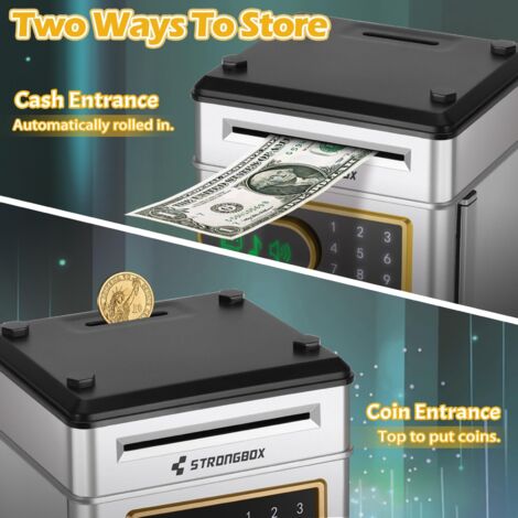 Salvadanaio ATM Elettronico Per Bambini Con Password E Rullo Banconote – Regalo 3-12 Anni
