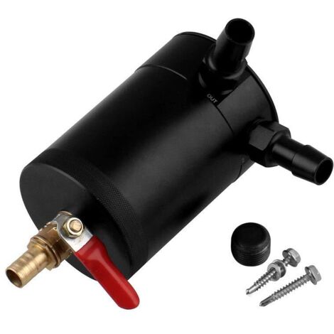 Serbatoio di lucidatura per tubi di scarico a doppio passaggio con deflettore in alluminio per autoveicoli con filtro dell'aria per serbatoio di raccolta dell'olio esausto (1/5)