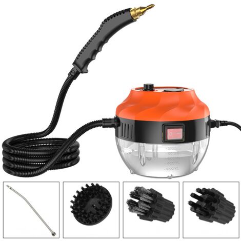 Pulitore a vapore da 2500 W, pulitore a vapore portatile, serbatoio dell'acqua da 1 l, con 3 testine regolabili su 6 livelli, pulitore a vapore multifunzionale a riscaldamento rapido in 10 secondi (ar (1/5)