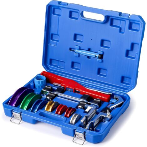 Piegatubi, piegatubi manuale per tubi in rame da 1/4" a 7/8", piegatubi in metallo con funzione di piegatura inversa e sbavatura, piegatubi multistrato a 90°