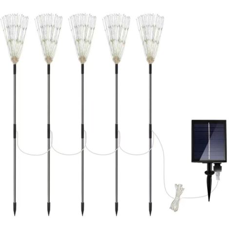 Luci Solari Da Giardino A Forma Di Fuochi D'artificio – 2 Pezzi, 85 LED Colorati, Impermeabile IP65, Con 2 Modalità - 4